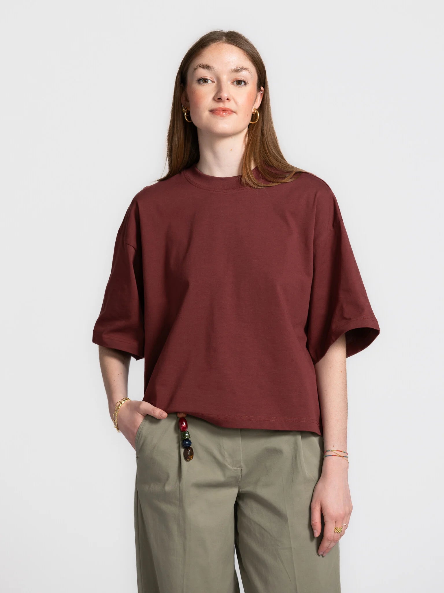 Tiara t-shirt new dark bordeaux - Les Soeurs