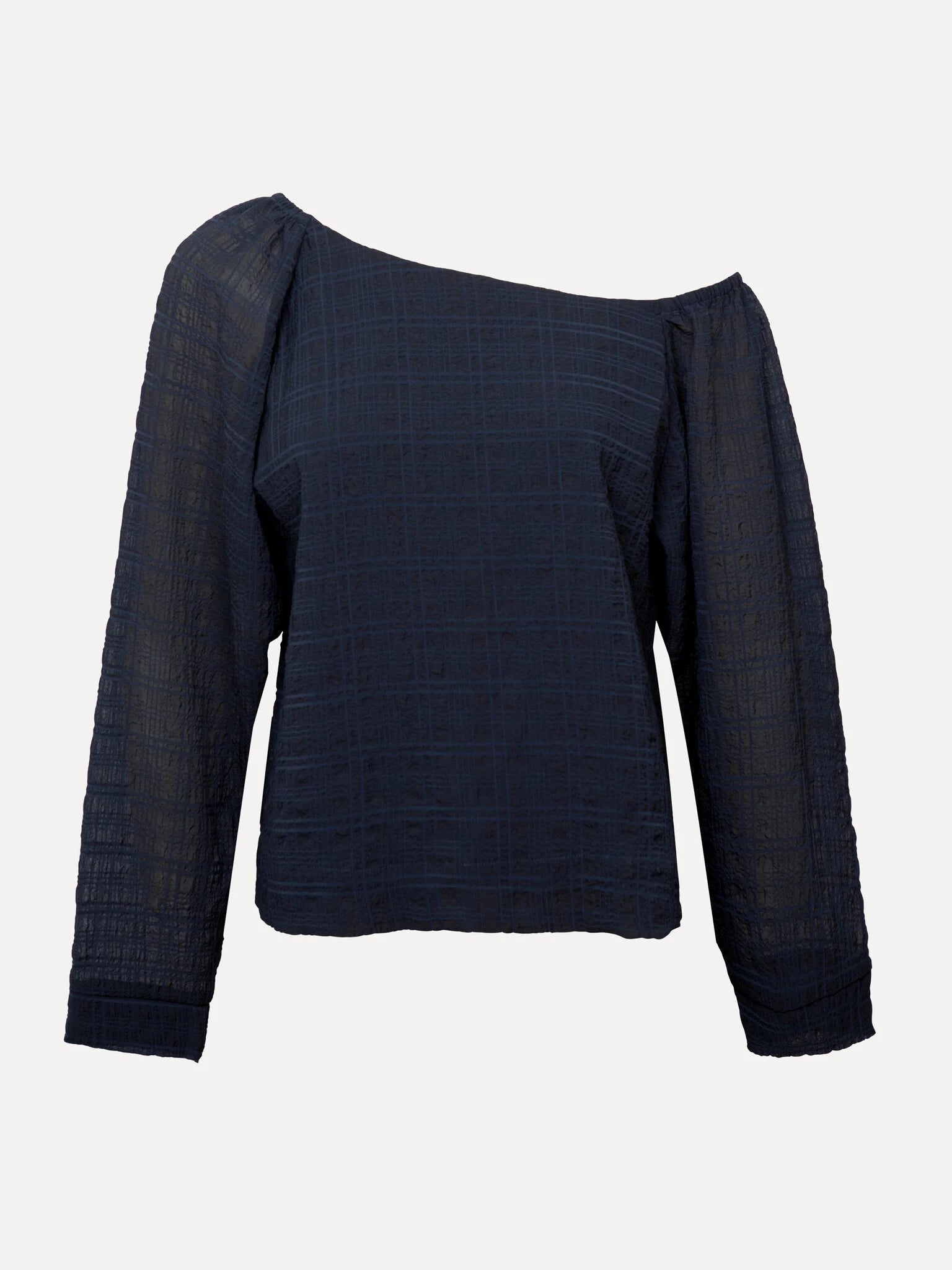 Sem off shoulder blouse dark navy - Les Soeurs