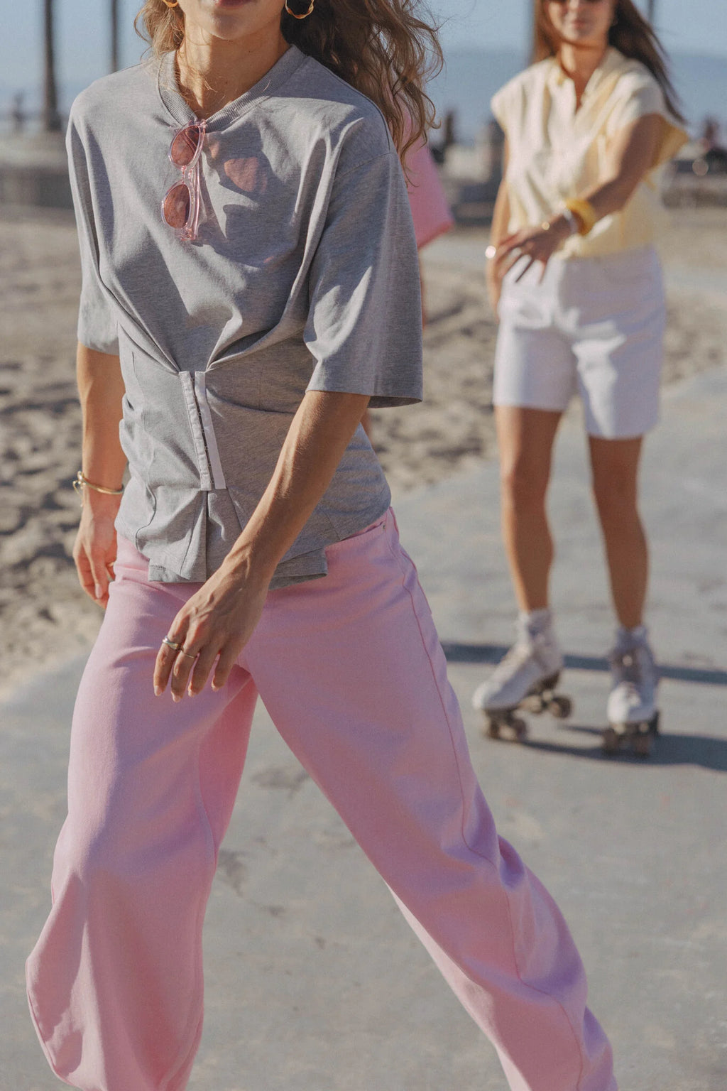 Chuck balloon jeansbroek pink - Les Soeurs