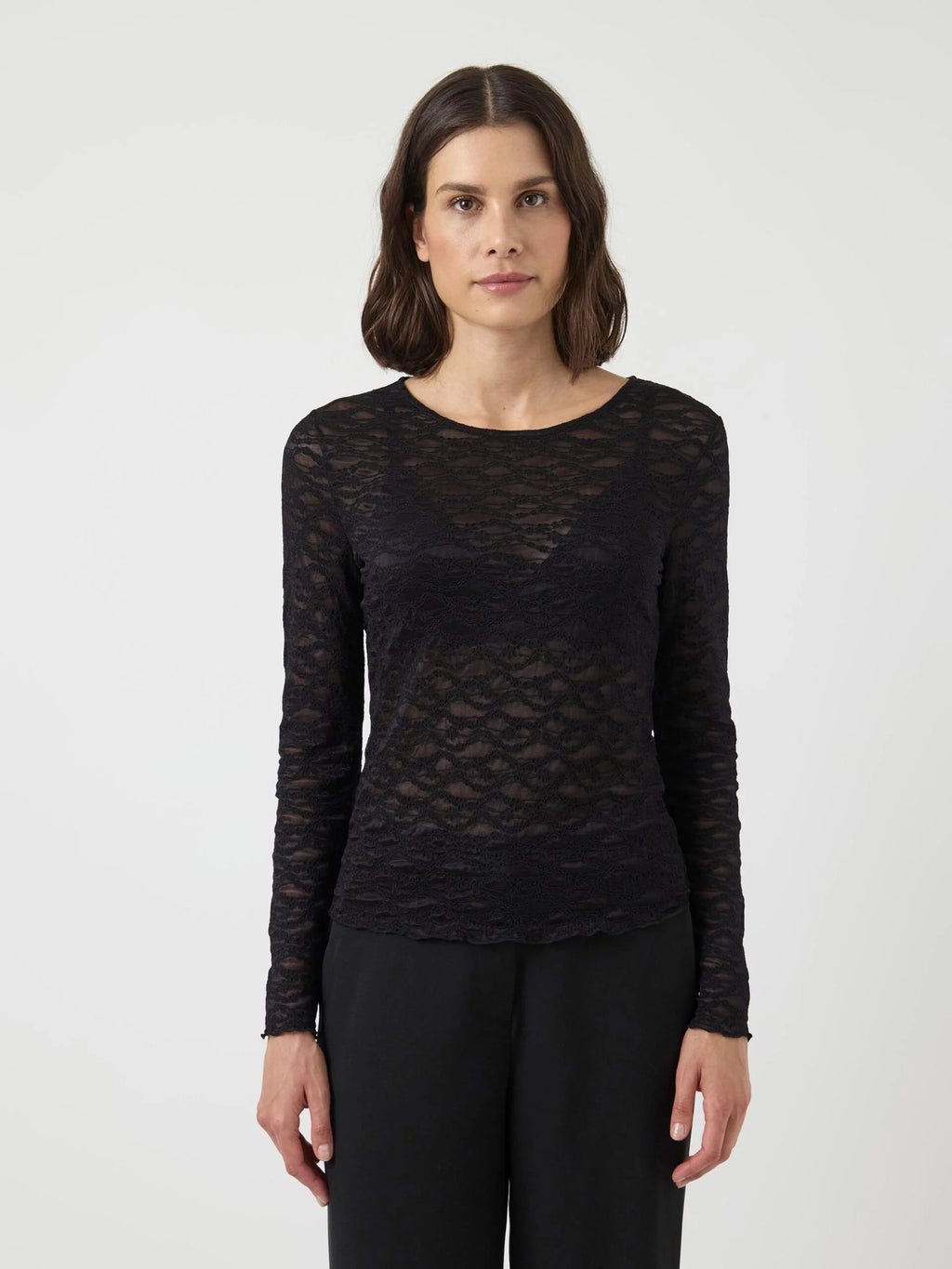 Yascara lace top - YAS