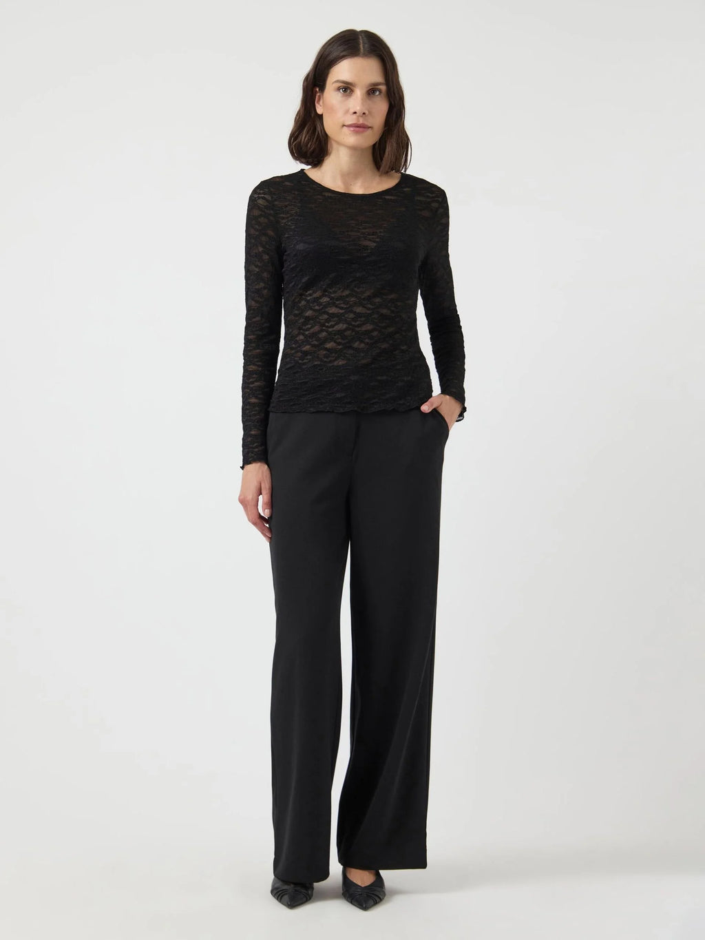 Yascara lace top - YAS