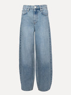 Chuck balloon jeansbroek mid blue - Les Soeurs