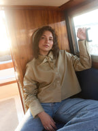 Dean boxy blouse sand - Les Soeurs