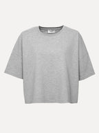 Carrie boxy T-shirt grey melange - Les Soeurs