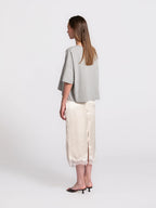 Carrie boxy T-shirt grey melange - Les Soeurs
