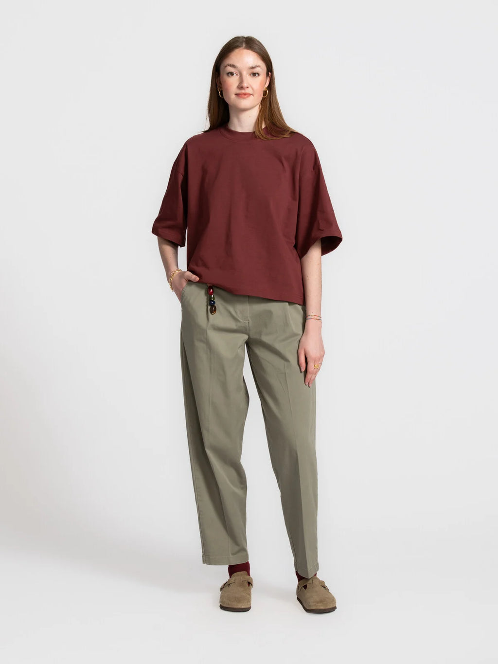 Tiara t-shirt new dark bordeaux - Les Soeurs