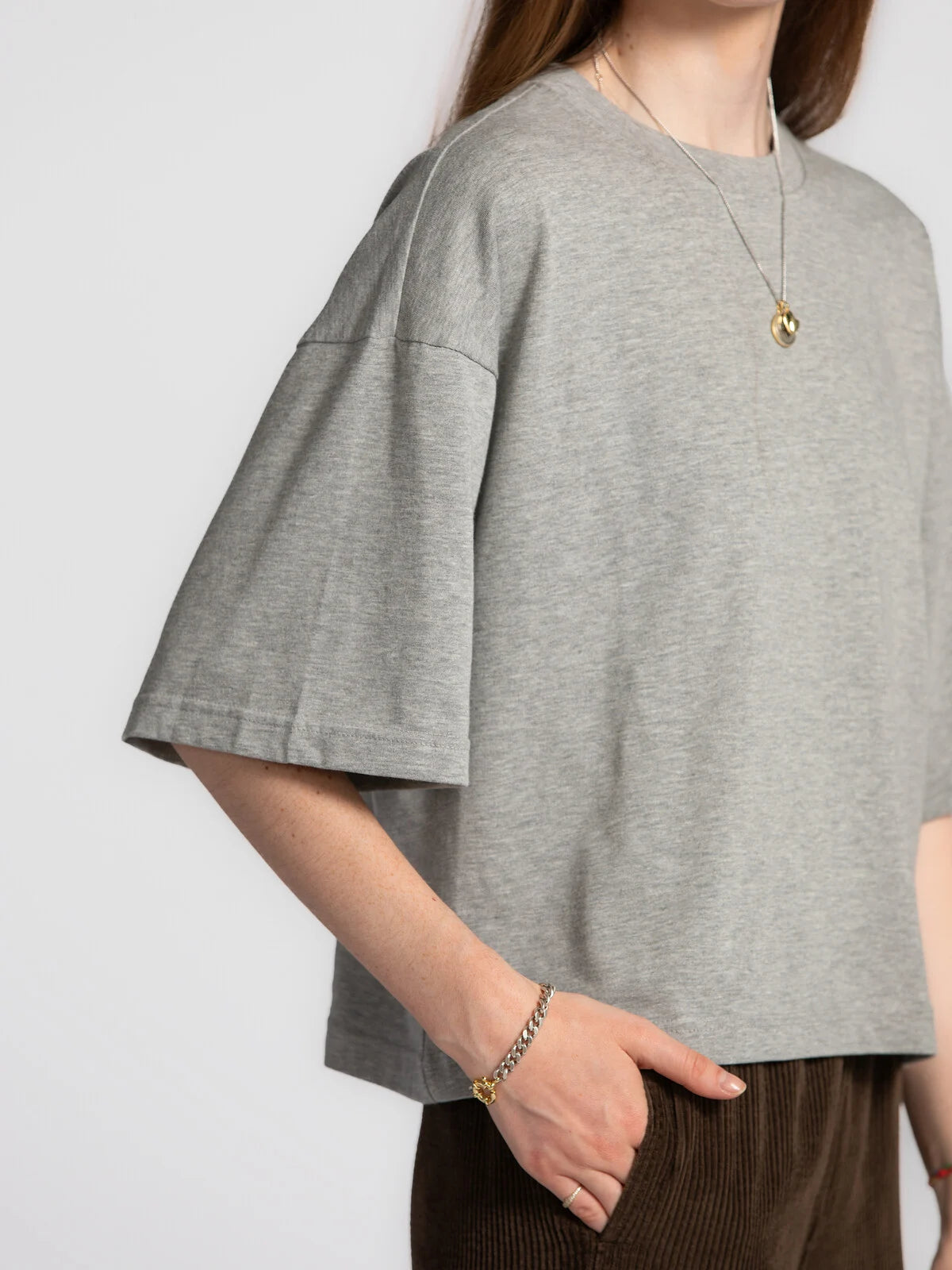 Tiara t-shirt grey melange - Les Soeurs