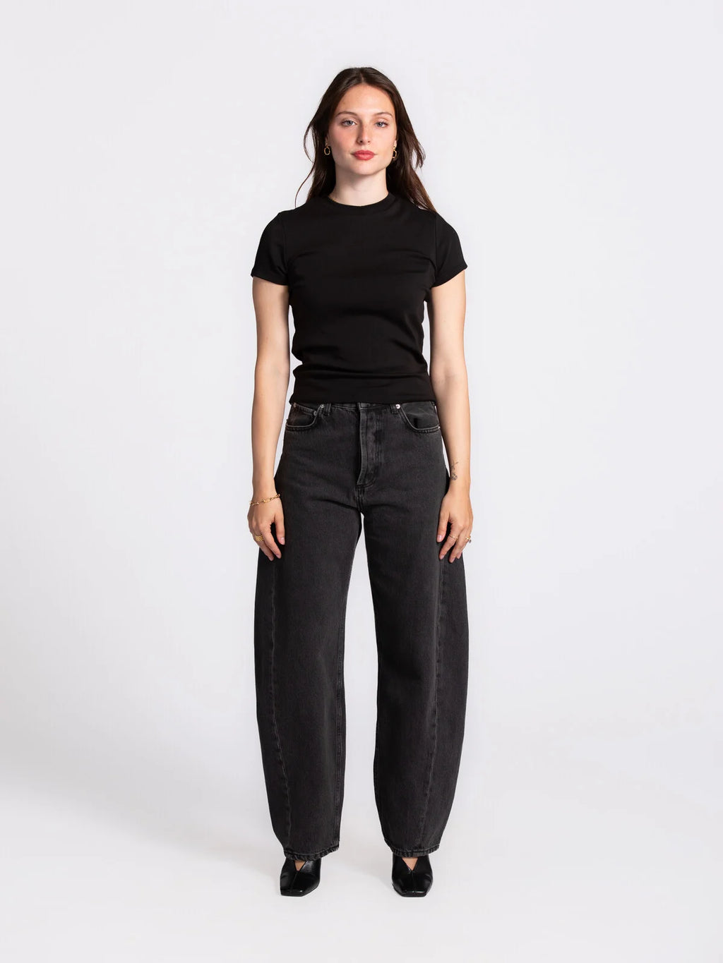 T-shirt ajusté Olive noir - Les Soeurs