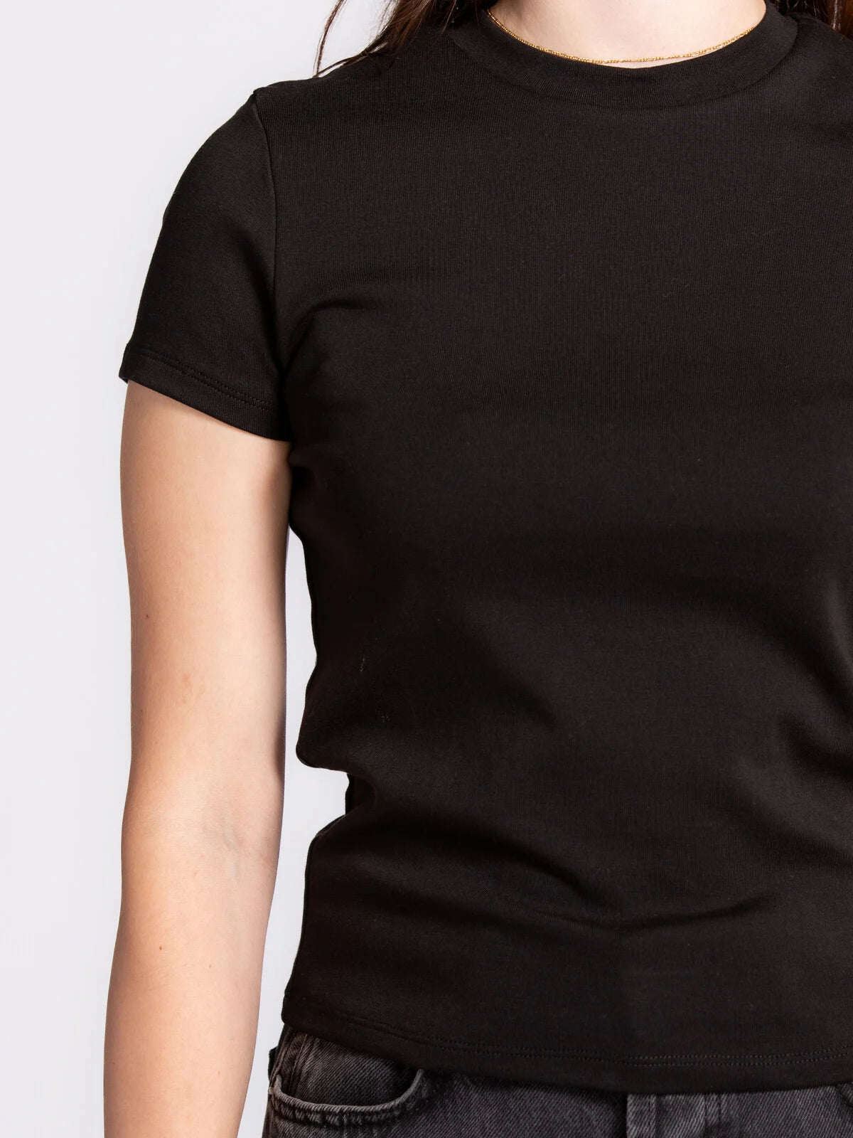 Olive fitted t-shirt black - Les Soeurs