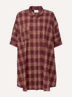 Rogers geruite jurk bordeaux - Les Soeurs