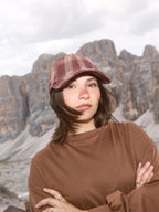 Pippa cap checked burgundy - Les Soeurs