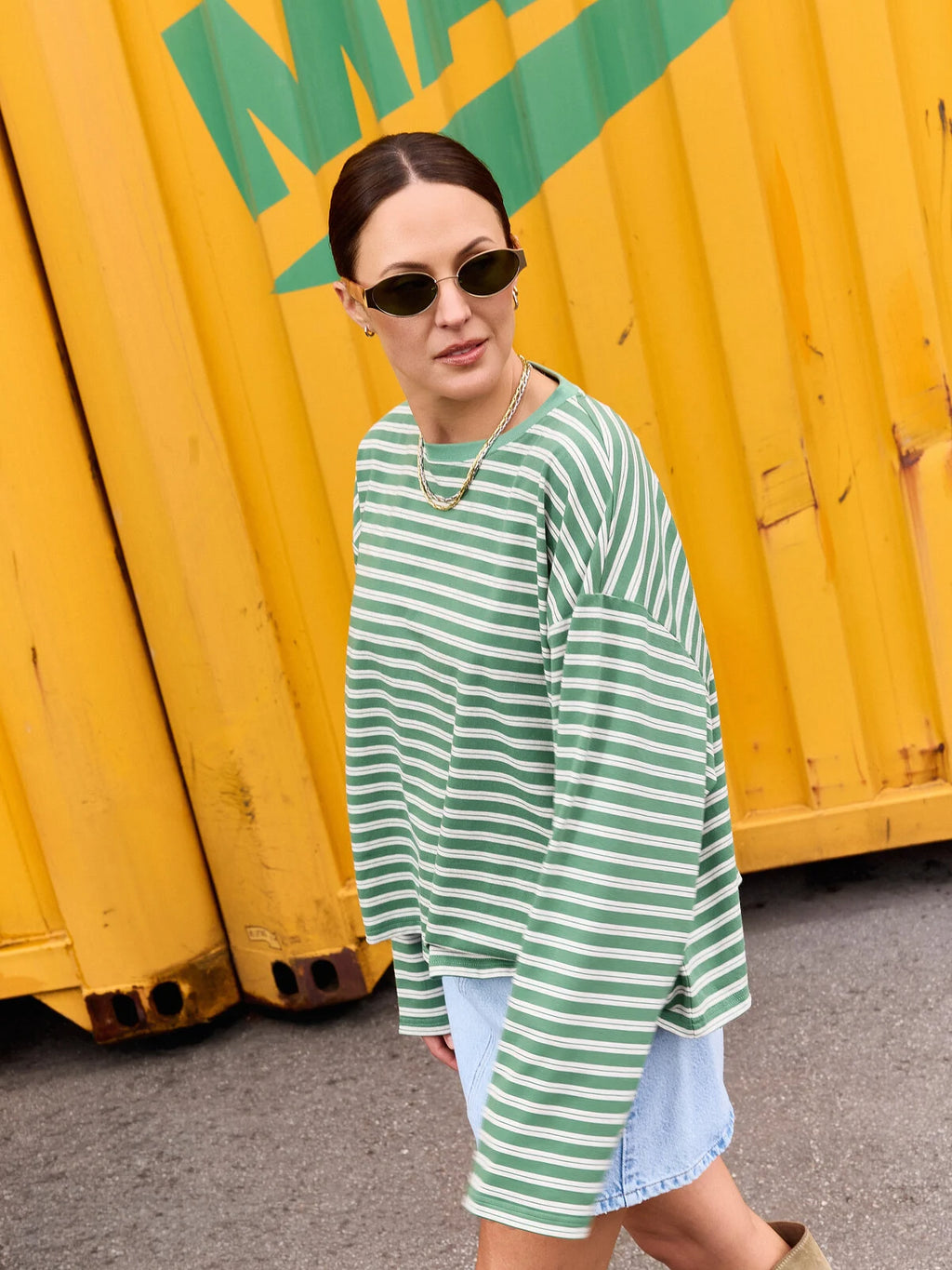 Grace longsleeve green - Les Soeurs