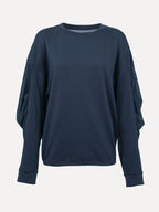 Carole sweater navy mesh - Les Soeurs