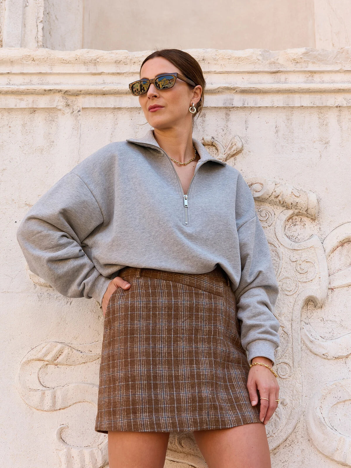 Marilyn mini rok check - Les Soeurs