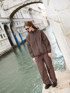 Ingrid nylon jacket  espresso - Les Soeurs