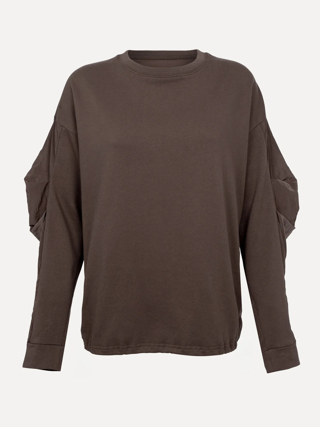 Carole sweater espresso nylon - Les Soeurs