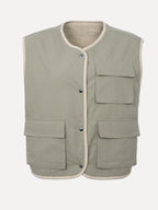 Judy omkeerbare bodywarmer sage - Les Soeurs