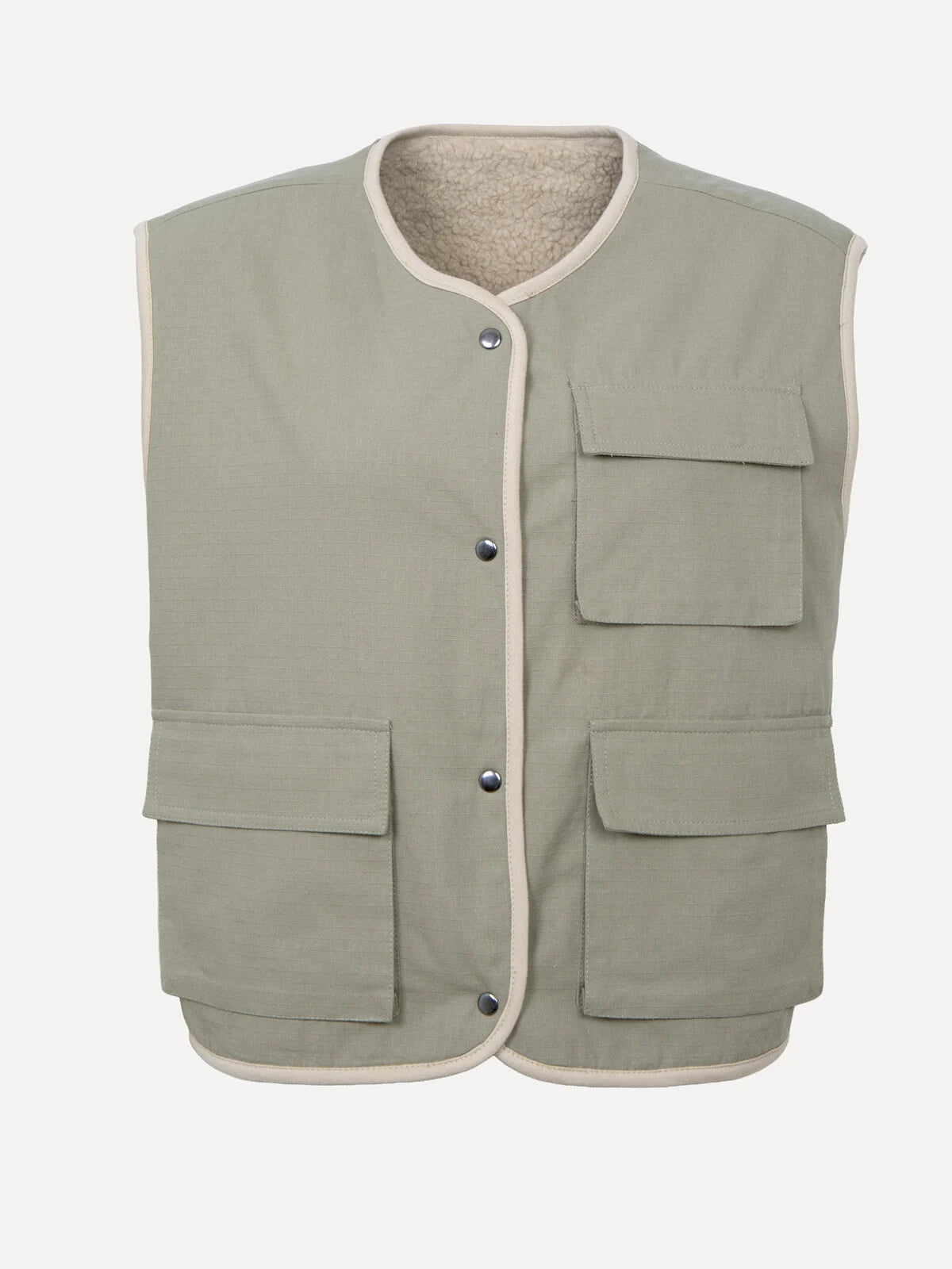 Judy omkeerbare bodywarmer sage - Les Soeurs