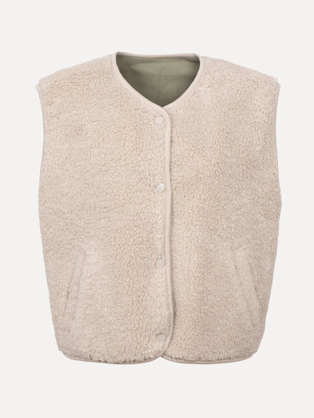 Judy omkeerbare bodywarmer sage - Les Soeurs