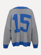 Maia oversized cardigan grey/blue - Les Soeurs