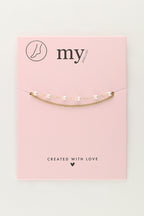 Minimalistisch dubbel enkelbandje met imitatieparels -My Jewellery