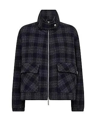 Camille Check jacket navy - Mos Mosh