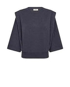 Mae 3/4 sleeve sweatshirt navy - Mos Mosh