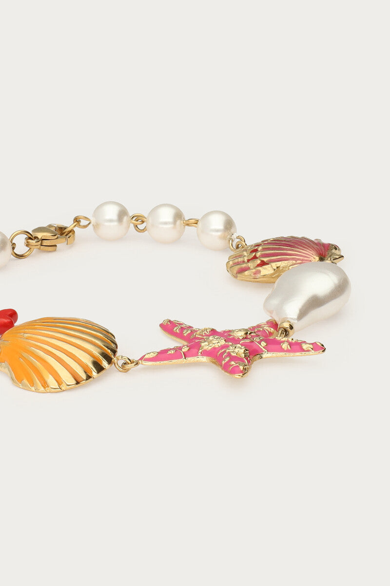 Ciao armband met zeester en imitatieparel