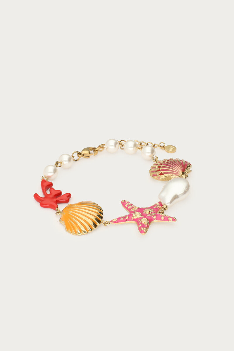 Ciao armband met zeester en imitatieparel