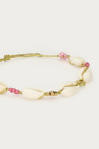 Enkelband met bloemen en schelpen - My Jewellery
