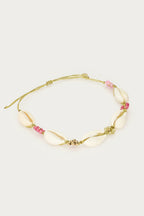 Enkelband met bloemen en schelpen - My Jewellery