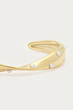 Bold bangle met twist en imitatieparels - My Jewellery
