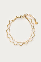 Bold dubbele armband met imitatieparels - My Jewellery
