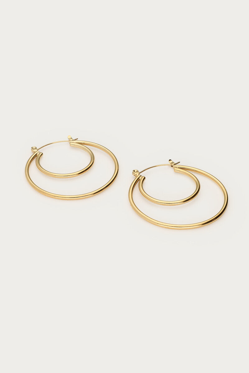 Bold dubbele oorringen groot - My Jewellery