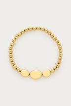 Bold elastieken armband met ronde en ovalen kralen - My Jewellery