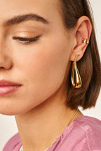 Bold oorringen lange swirl - My Jewellery