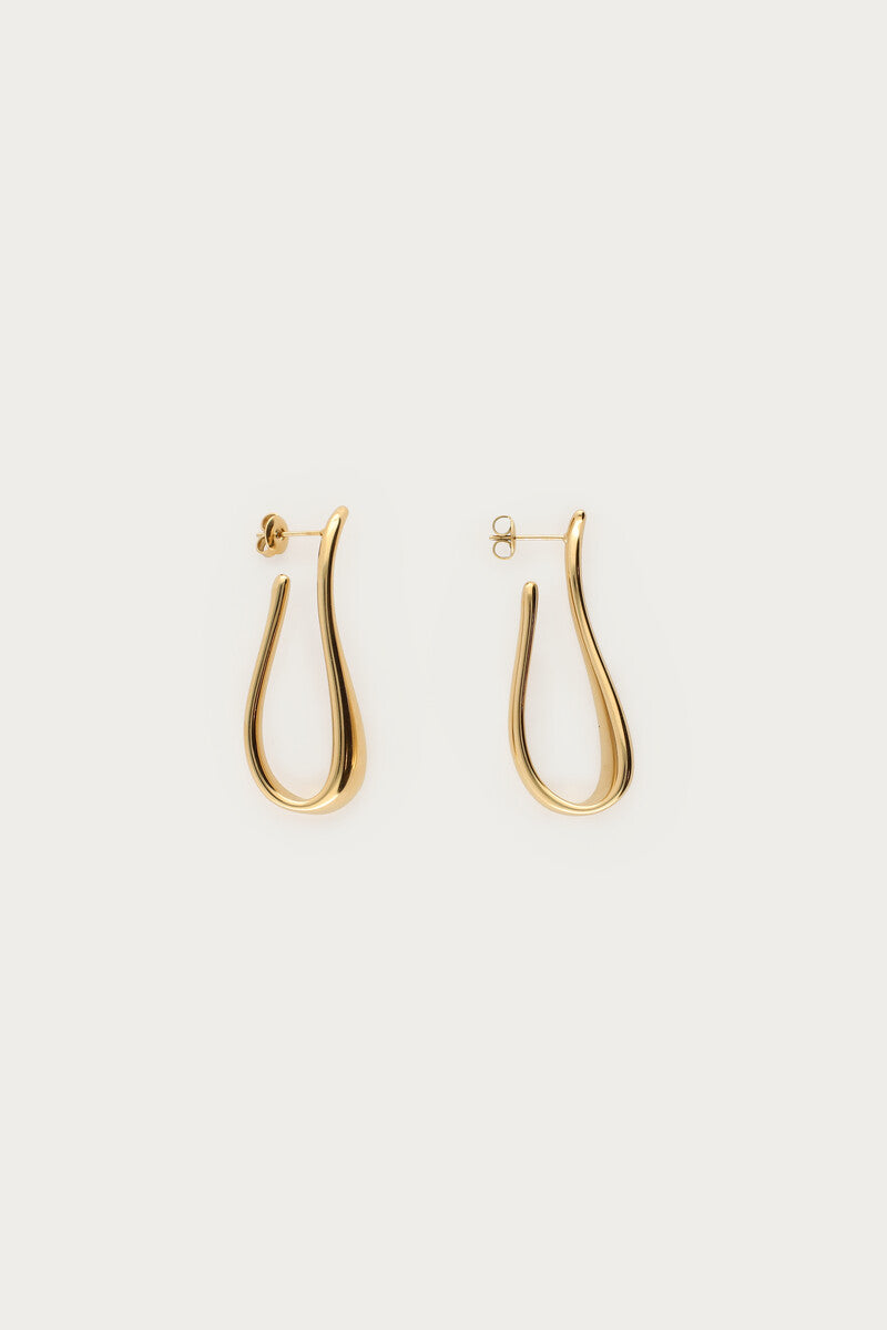 Bold oorringen lange swirl - My Jewellery