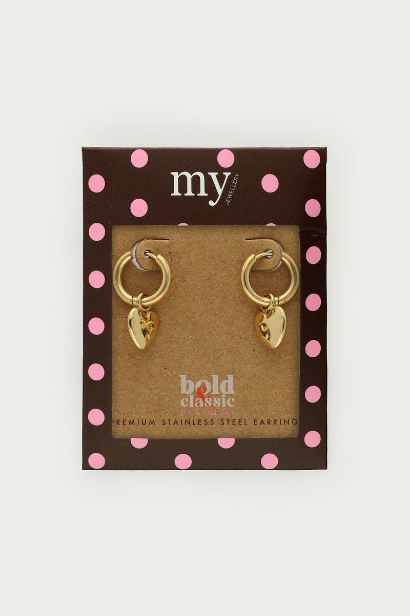 Bold oorringen met hartjes - My Jewellery