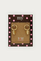 Bold oorringen met hartjes - My Jewellery