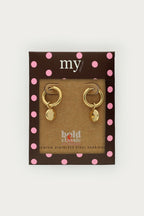 Bold oorringen met ovalen dot - My Jewellery