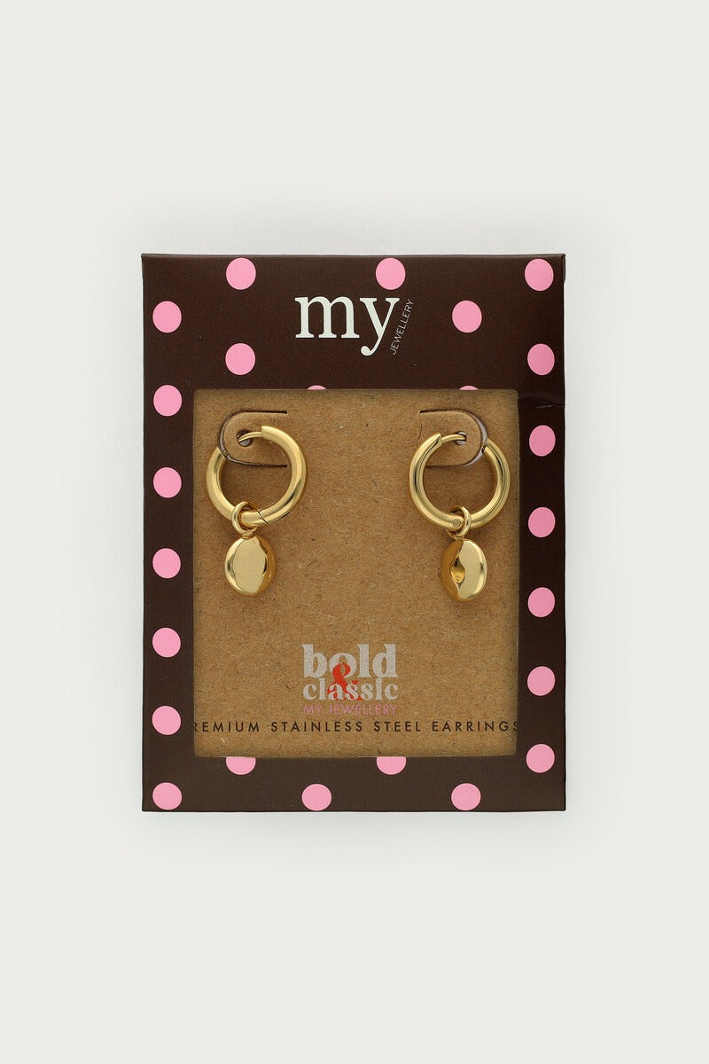 Bold oorringen met ovalen dot - My Jewellery