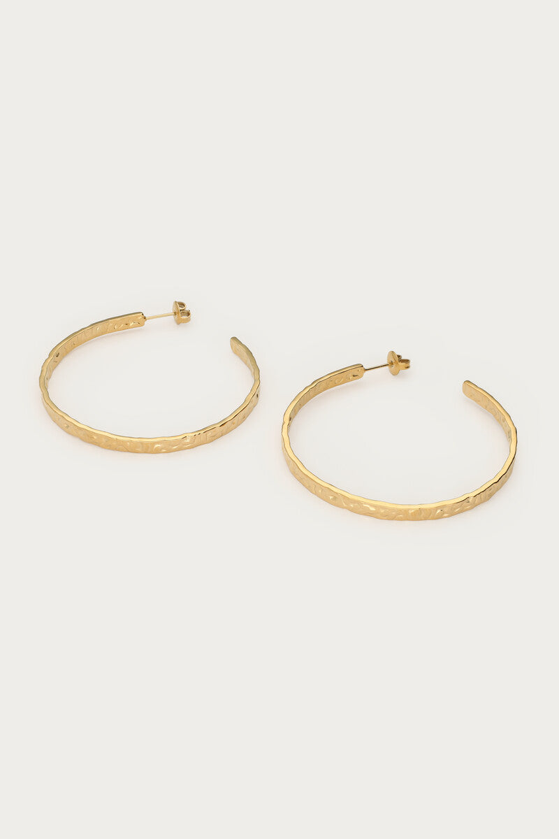 Bold grote oorringen hammered - My Jewellery
