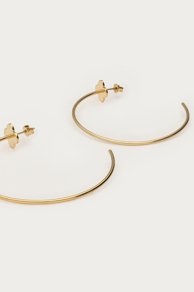 Bold grote oorringen met klaver - My Jewellery