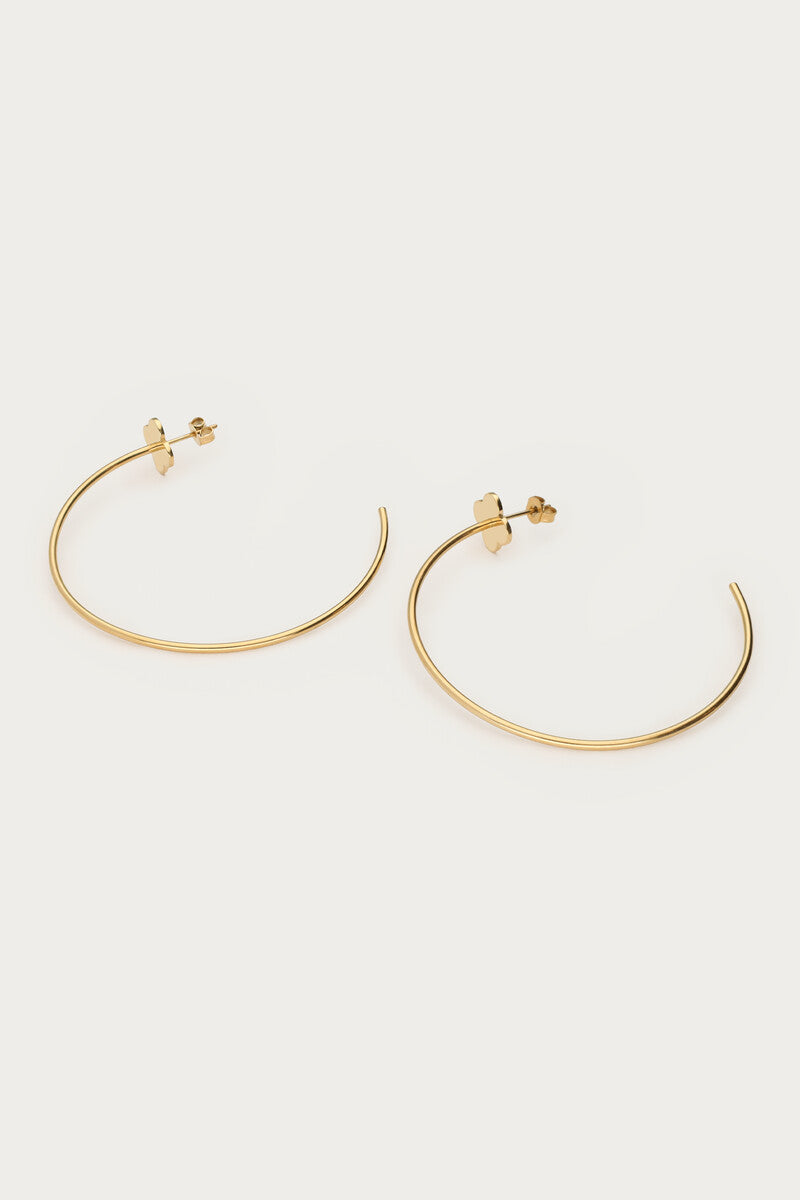 Bold grote oorringen met klaver - My Jewellery