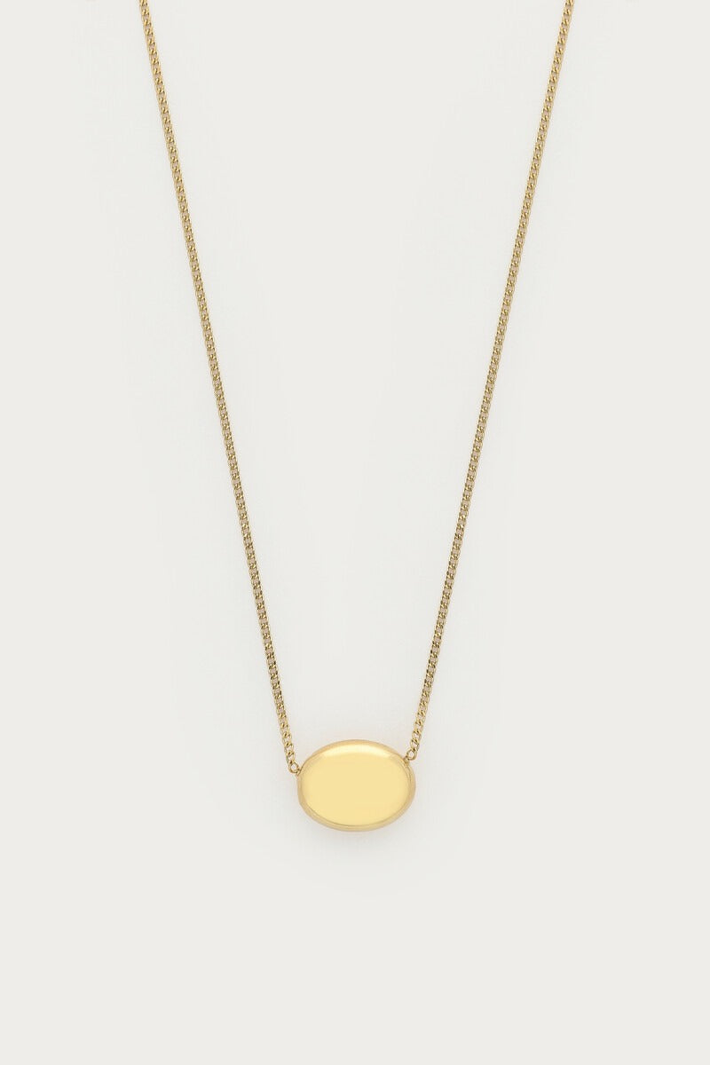 Bold minimalistische ketting met ovalen dot - My Jewellery