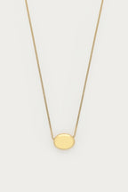 Bold minimalistische ketting met ovalen dot - My Jewellery