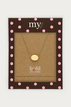 Bold minimalistische ketting met ovalen dot - My Jewellery