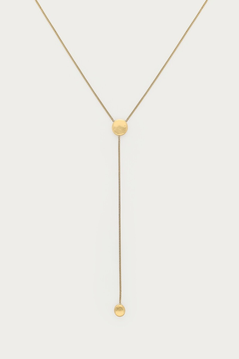 Bold minimalistische y-ketting met dots - My Jewellery