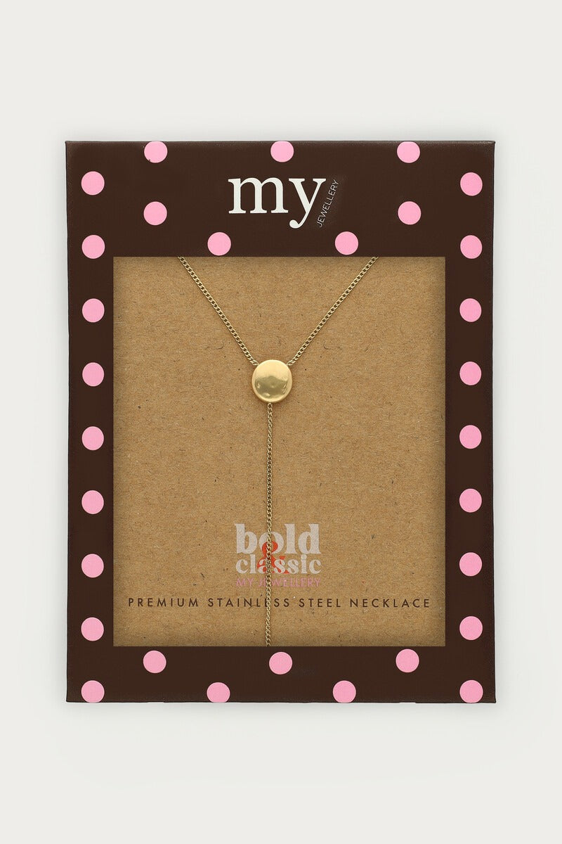 Bold minimalistische y-ketting met dots - My Jewellery