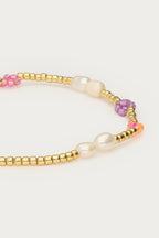 Elastieken armband met bloemen - My Jewellery
